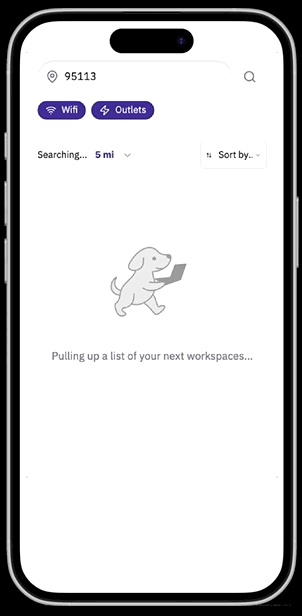 Mobile loading screen mockup