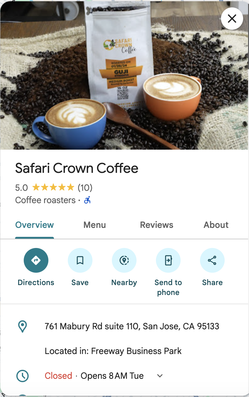 Safari Crown Coffee
