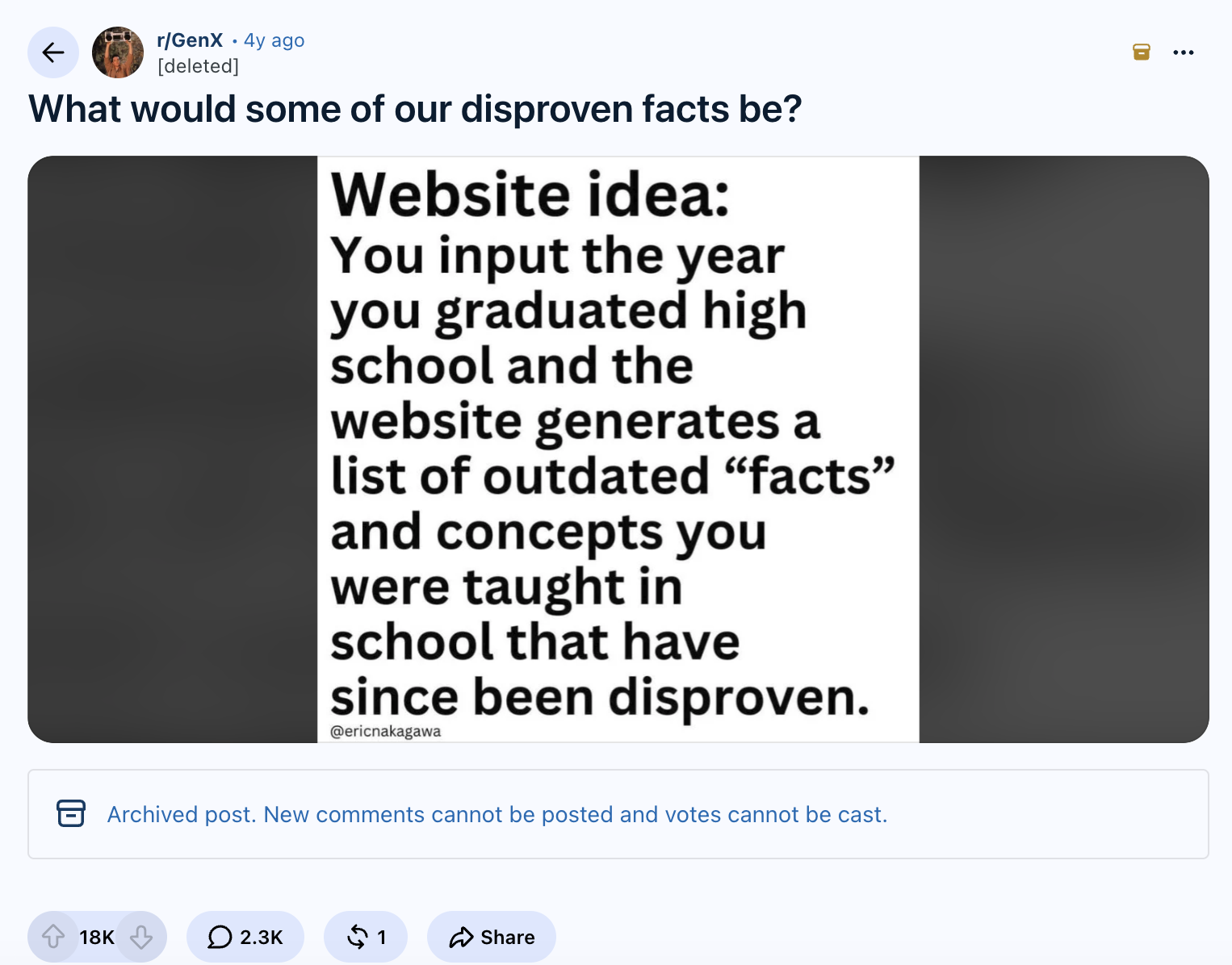 Gen X posts about outdated facts