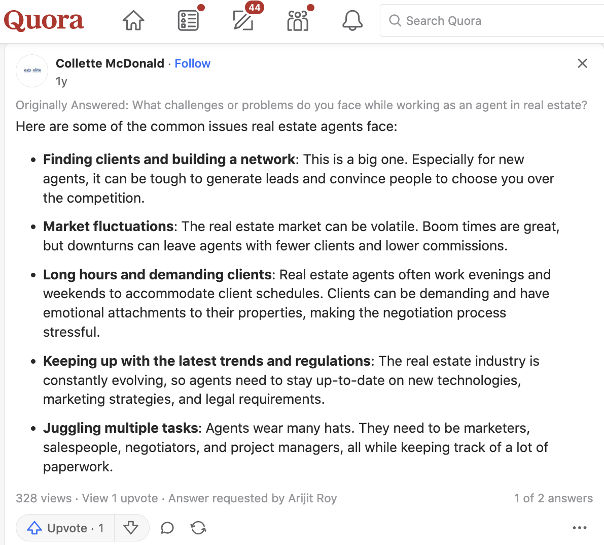 Real estate pain points research