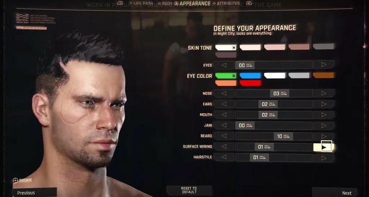 Character customization concept