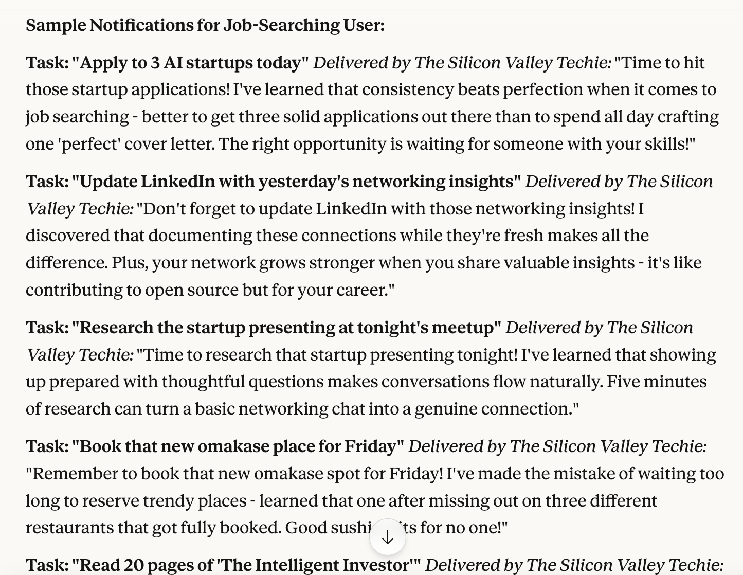 Silicon Valley Techie notification example